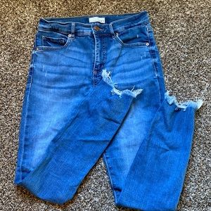LOFT high waist skinny ankle denim